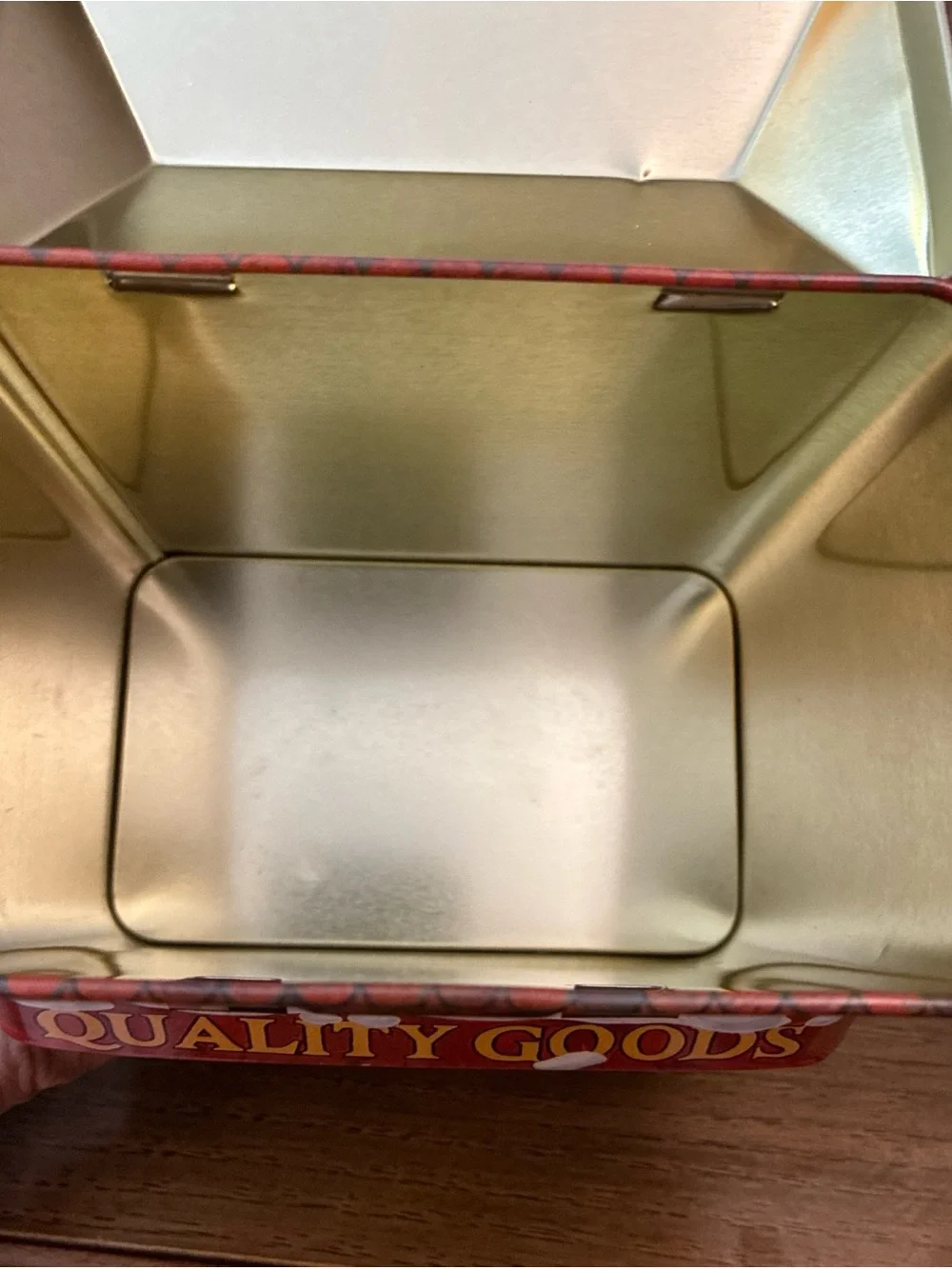Vintage 1995 Silver Crane Company Quality Goods Collectible Holiday Winter Tin